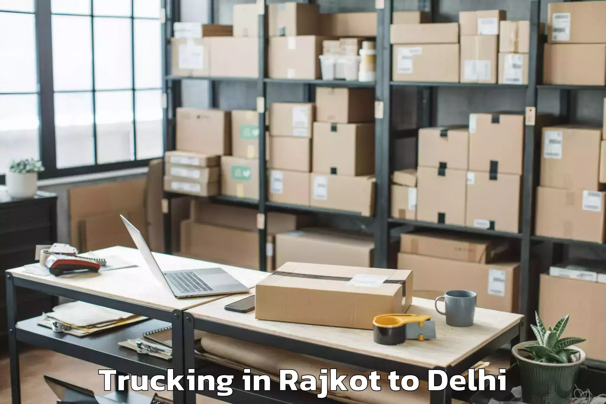 Reliable Rajkot to Sansad Marg Trucking